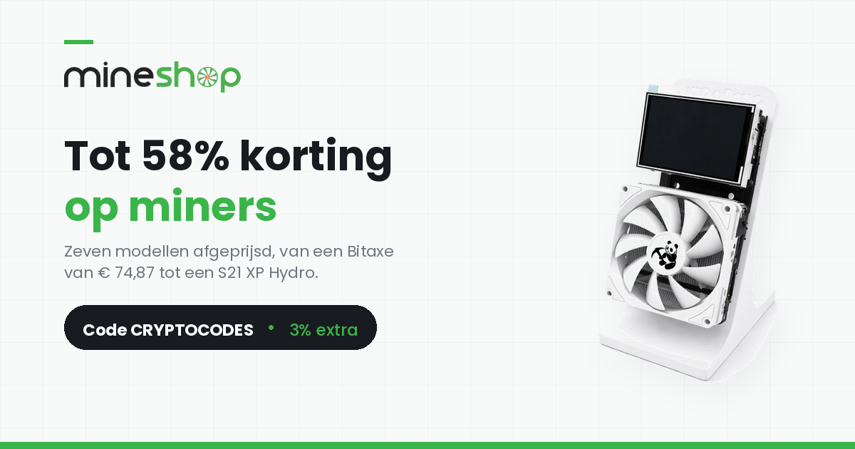 Artikelafbeelding voor: MineShop-sale: tot 58% korting, plus 3% met CRYPTOCODES