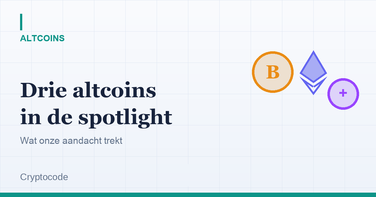 Artikelafbeelding voor: Drie altcoins die deze maand onze aandacht trekken