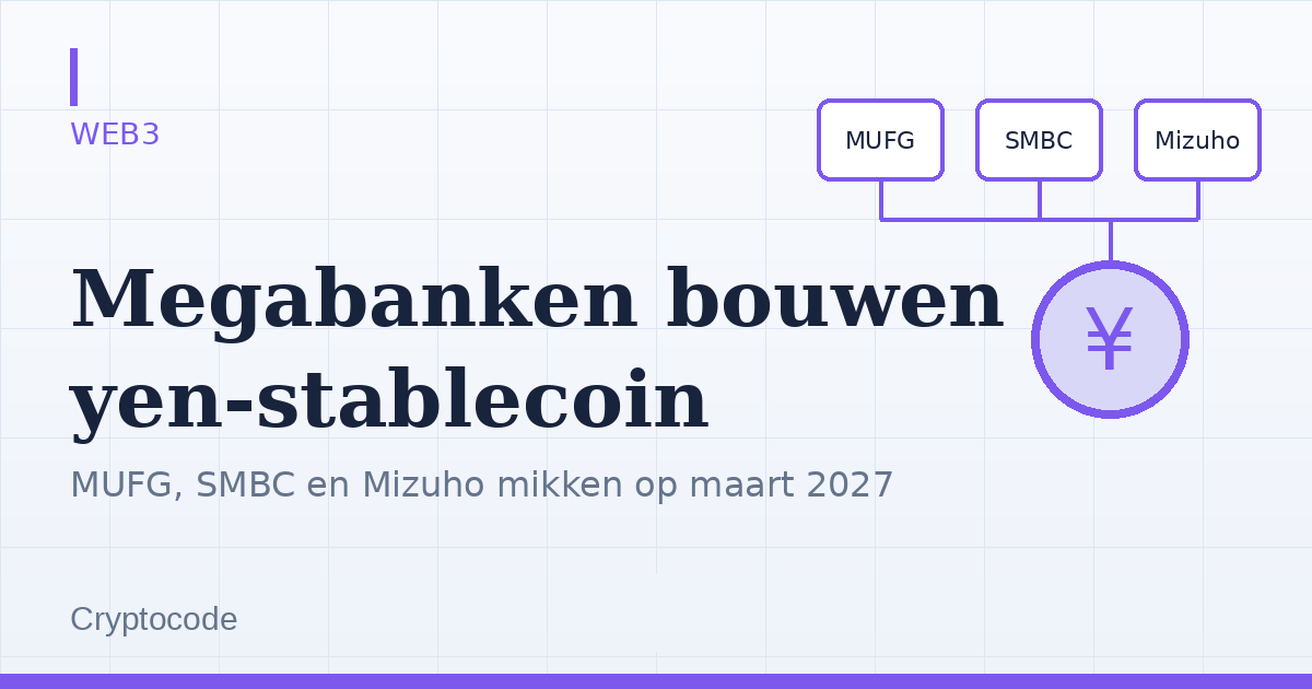 Artikelafbeelding voor: Japanse megabanken bouwen samen aan yen-stablecoin